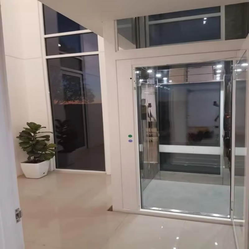 VTEV109 Ascensores Elevadores Lift elegant pentru vilă din sticlă pentru casă duplex privată