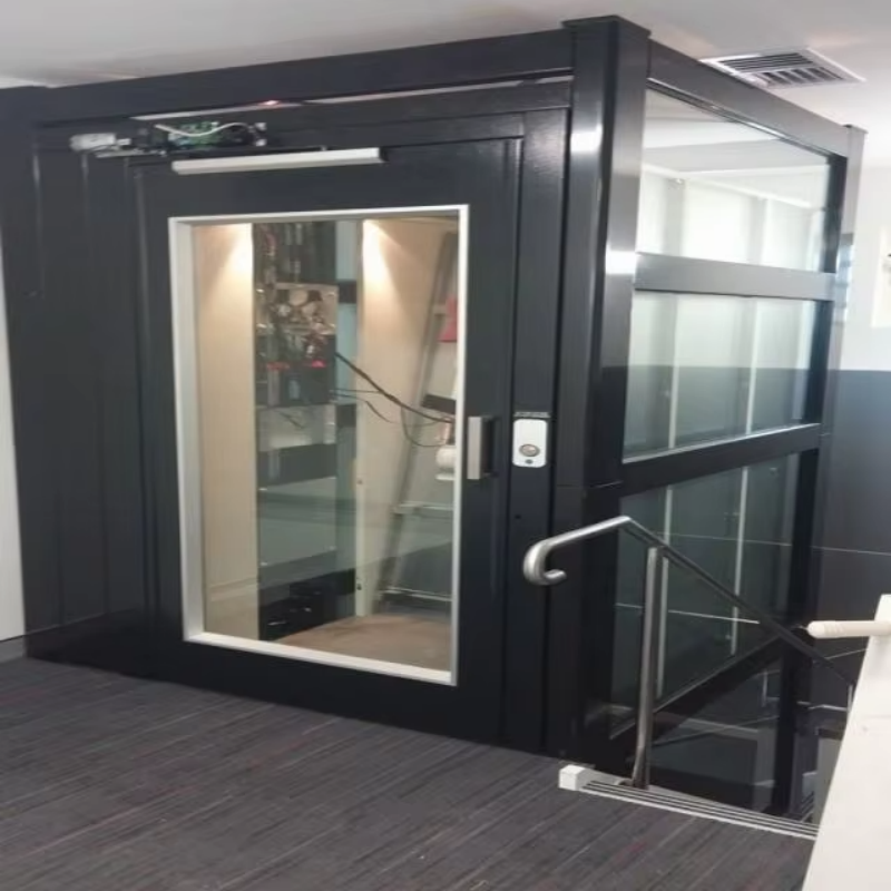 VTEV109 Ascensores Elevadores Lift elegant pentru vilă din sticlă pentru casă duplex privată