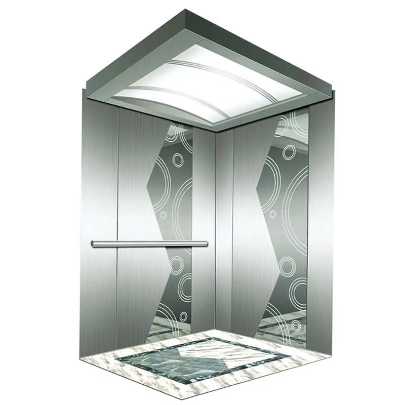 VTSP125 Cabină de lift personalizată pentru pasageri Construcție din oțel inoxidabil Caracteristică cu zgomot redus 1 an garanție Opțiuni multiple de finisare