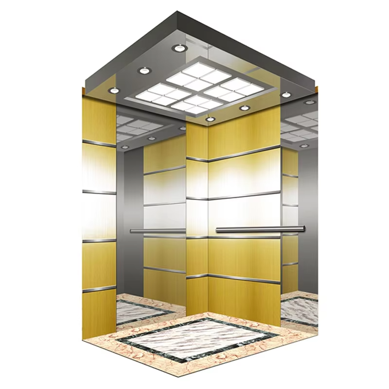 VTSP125 Cabină de lift personalizată pentru pasageri Construcție din oțel inoxidabil Caracteristică cu zgomot redus 1 an garanție Opțiuni multiple de finisare