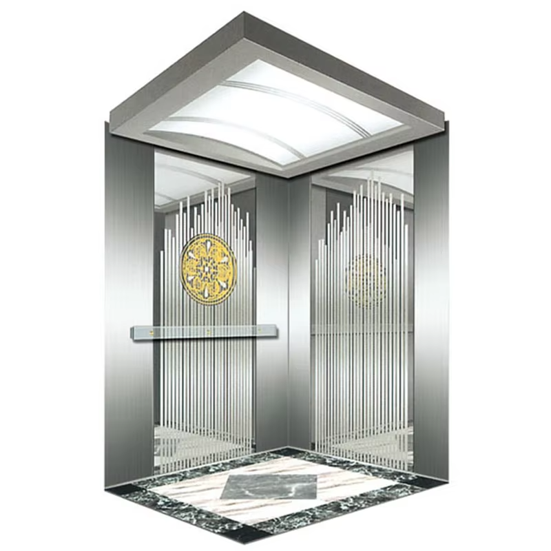 VTSP125 Cabină de lift personalizată pentru pasageri Construcție din oțel inoxidabil Caracteristică cu zgomot redus 1 an garanție Opțiuni multiple de finisare