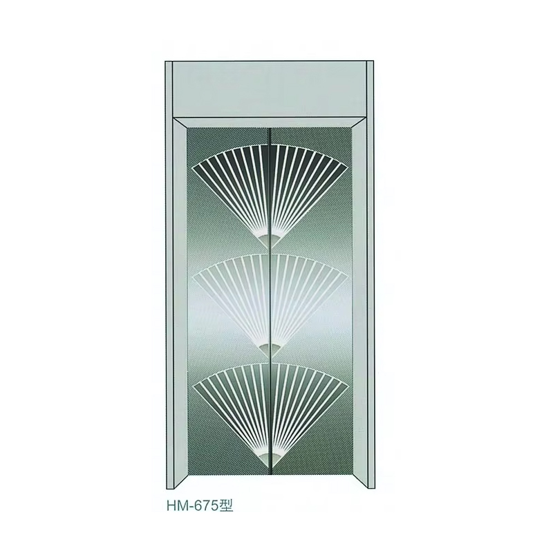 VTSP204 Sistem de uși de lift de înaltă calitate Panou manual de ușă din sticlă vopsită din oțel inoxidabil