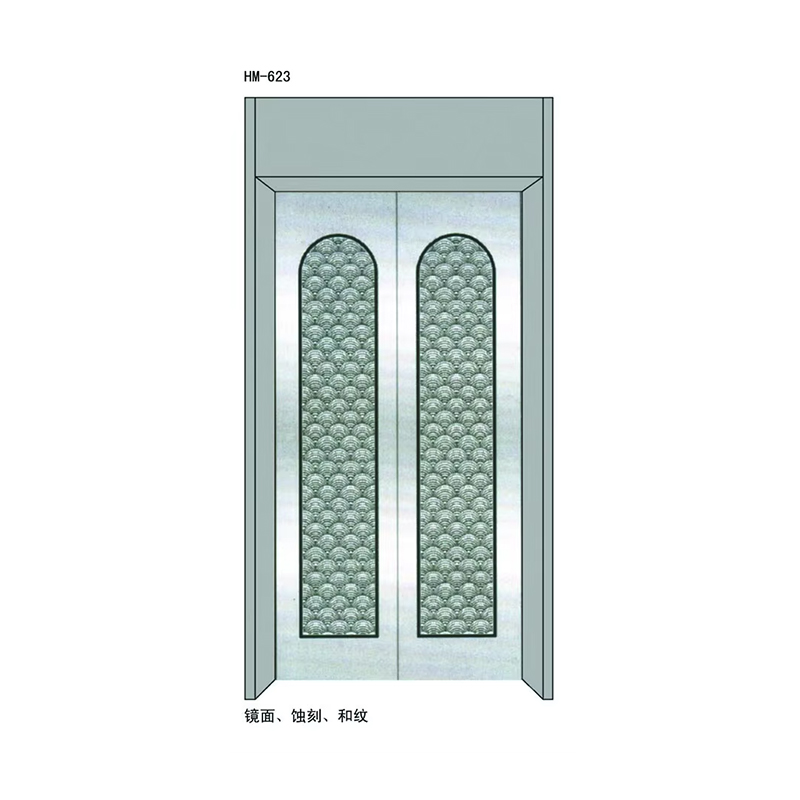 VTSP204 Sistem de uși de lift de înaltă calitate Panou manual de ușă din sticlă vopsită din oțel inoxidabil
