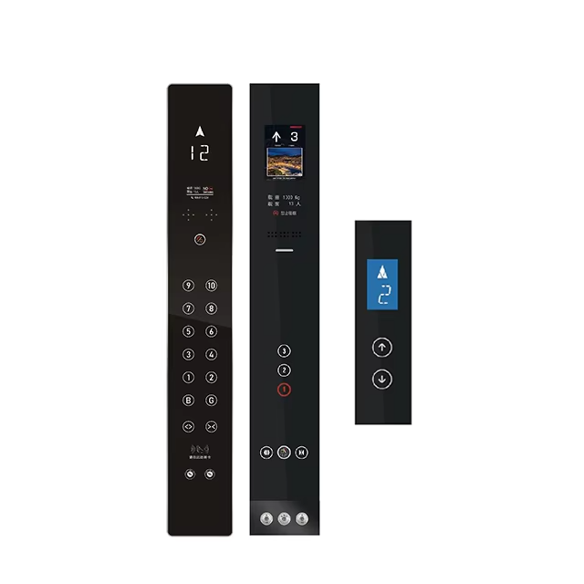 Afișaj tactil montat pe perete pentru lift VTSP336 cu buton pentru lift Design modern Oțel inoxidabil și sticlă Cop and Lop