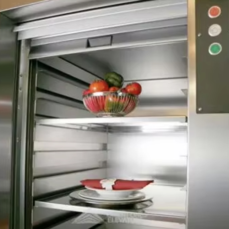 VTEF108 Lift electric pentru halteră, fără viteze, cu podea din PVC pentru serviciul de bucătărie la restaurant și la hotel