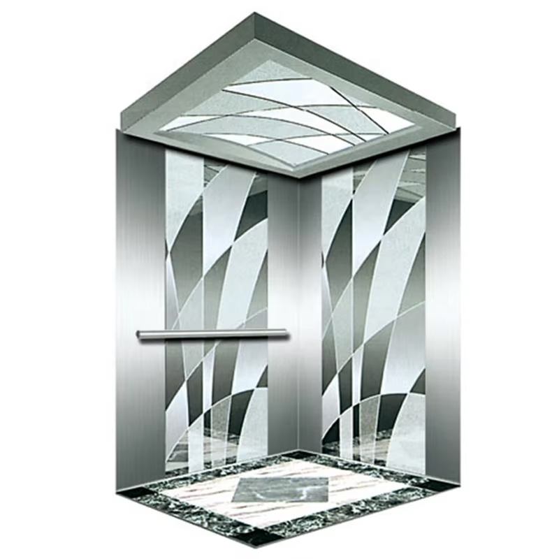 VTEP121 VTEP121, model NV, 6-8 persoane, 630 kg, fără viteze, lift modern, clădire ascensor pentru pasageri cu podea PVC din oțel inoxidabil