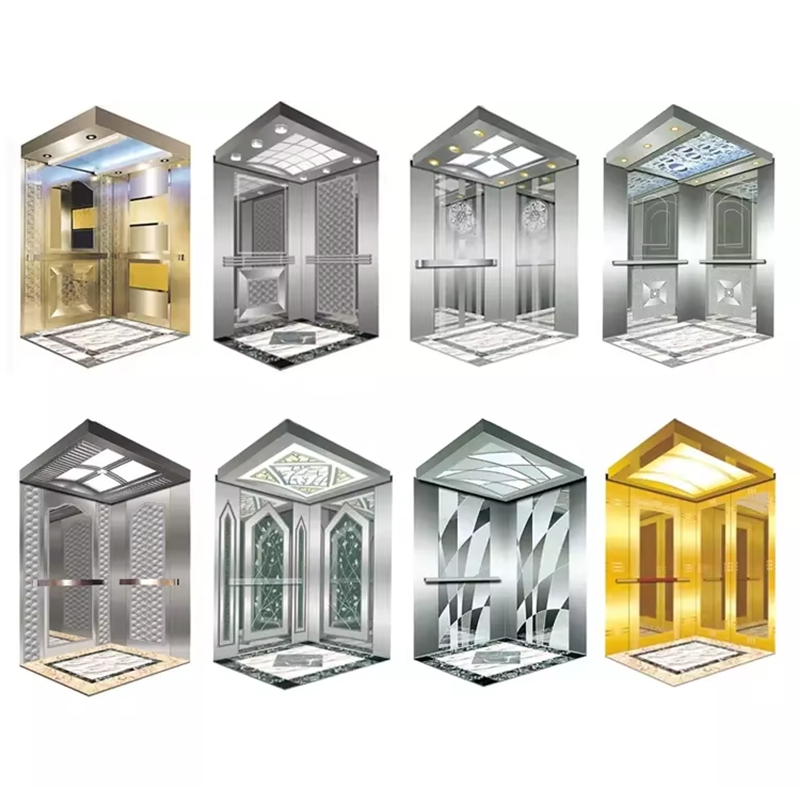 VTSP129 Piese și accesorii pentru lift Cabină de lift pentru pasageri de lux cu panouri de plafon