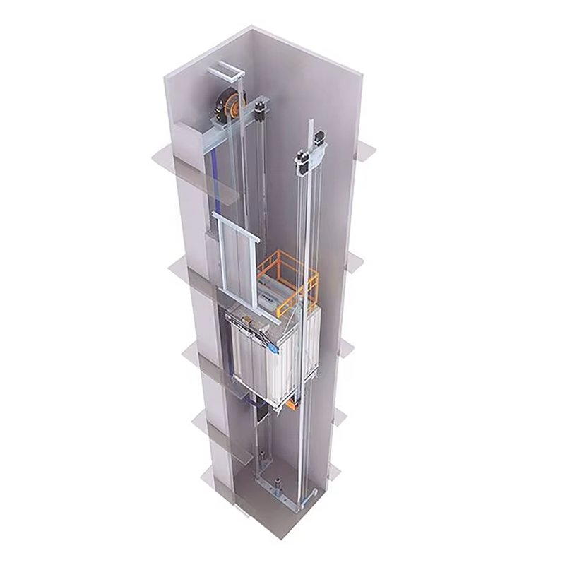 VTSP130 Cabină de lift de pasageri pentru hoteluri cu construcție din oțel inoxidabil Tavan decorativ cu LED-uri 1 an garanție