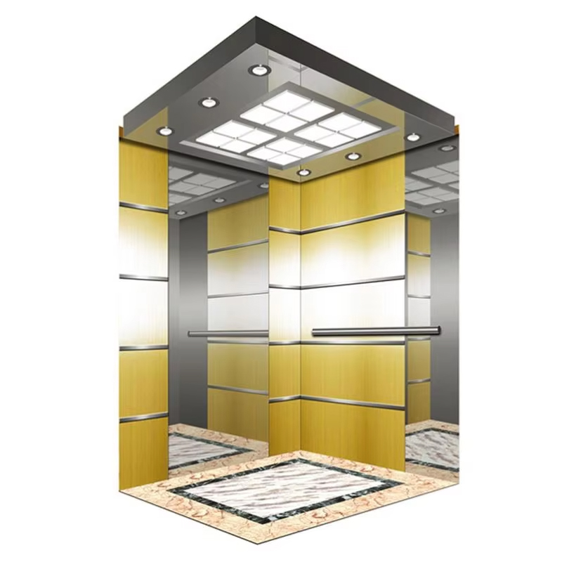 Cabină de lift pentru pasageri VTSP134 cu plafon LED eficient din punct de vedere energetic Construcție din oțel inoxidabil Certificat ISO9001 1 an garanție