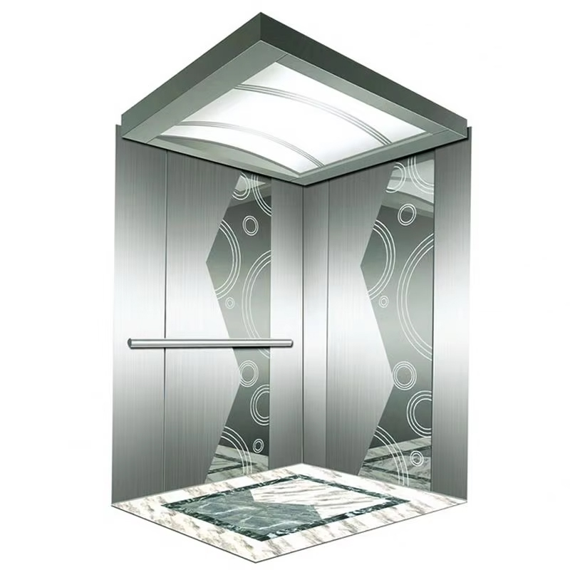 Cabină de lift pentru pasageri VTSP134 cu plafon LED eficient din punct de vedere energetic Construcție din oțel inoxidabil Certificat ISO9001 1 an garanție