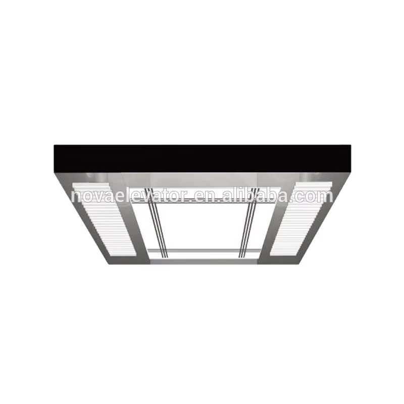 VTSP140 Piesă de schimb pentru lift Accesorii interioare pentru cabină Cabină de lift Tavan din oțel inoxidabil Design modern de tavan cu lift