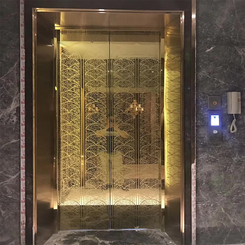 VTSP136 Piese și accesorii pentru lift Cabină de lift pentru pasageri cu iluminare LED și decorare premium