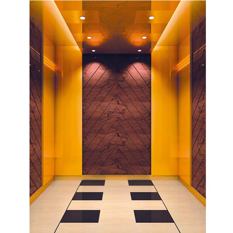 VTSP126 Piese și accesorii pentru lift Cabină de lift pentru pasageri cu decorațiuni interioare moderne