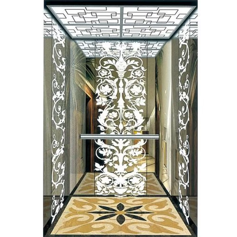 VTSP127 Piese și accesorii pentru lift Cabină de ridicare durabilă din oțel inoxidabil cu plinte și balustradă