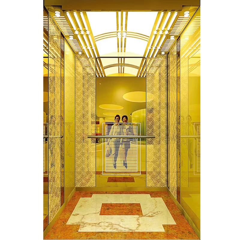 VTSP127 Piese și accesorii pentru lift Cabină de ridicare durabilă din oțel inoxidabil cu plinte și balustradă
