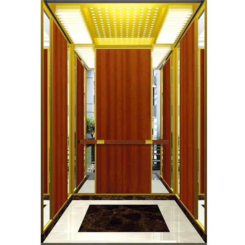 VTSP127 Piese și accesorii pentru lift Cabină de ridicare durabilă din oțel inoxidabil cu plinte și balustradă
