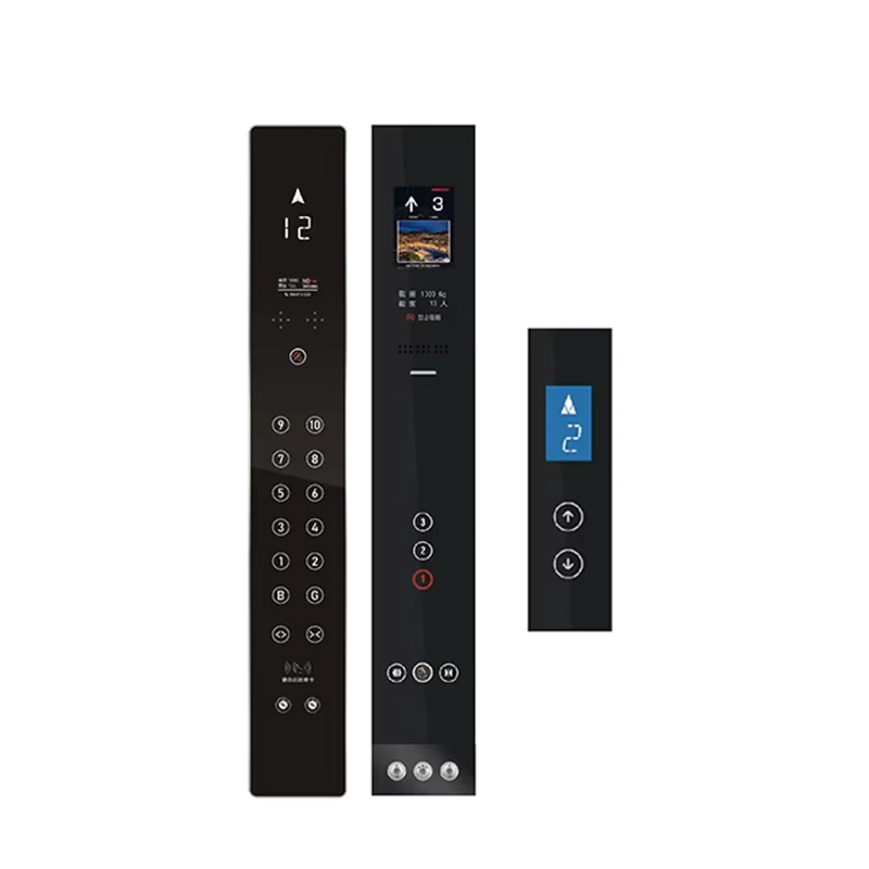 VTSP345 Preț de fabrică Panou de ușă pentru lift din oțel inoxidabil cu design modern cu buton pentru lift COP LOP montat pe perete